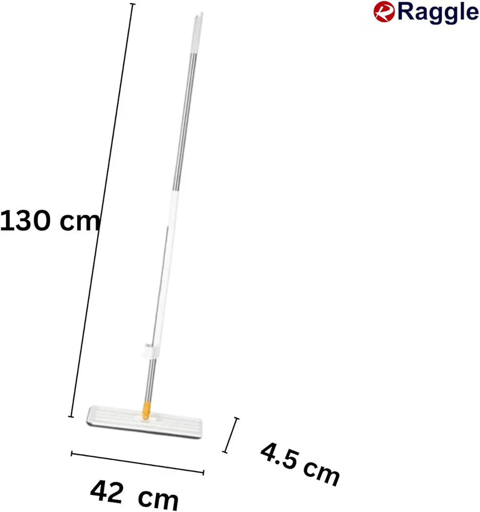 Flat Microfiber Magic Mop for Floor Cleaning,Home Hands Free Squeeze for Floor, Stainless-Steel Handle and Microfiber Refill