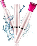 Painless Women's Bikini Trimmer 3in1 Painless Multi Grooming Kit Cordless Wet and Dry Shaver Electric Razor Women's Facial Hair Removal Bikini Trimmer Ladies Eyebrow Body Hair Removal