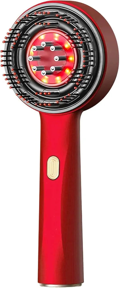 Electric Scalp Massager & Oil Applicator - Rechargeable Hair Growth Massager with Vibration & Silicone Brush for Relaxation & Hair Care