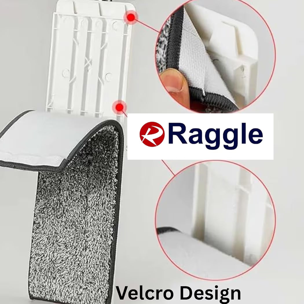 Flat Microfiber Magic Mop for Floor Cleaning,Home Hands Free Squeeze for Floor, Stainless-Steel Handle and Microfiber Refill