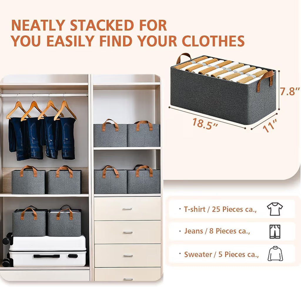 Wardrobe Storage Organizer Box. 2pcs (B1G1)