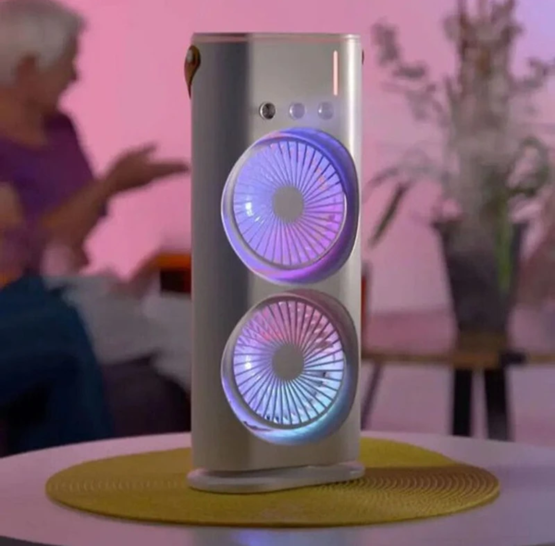 Double Air Cooling Mini AC Fan