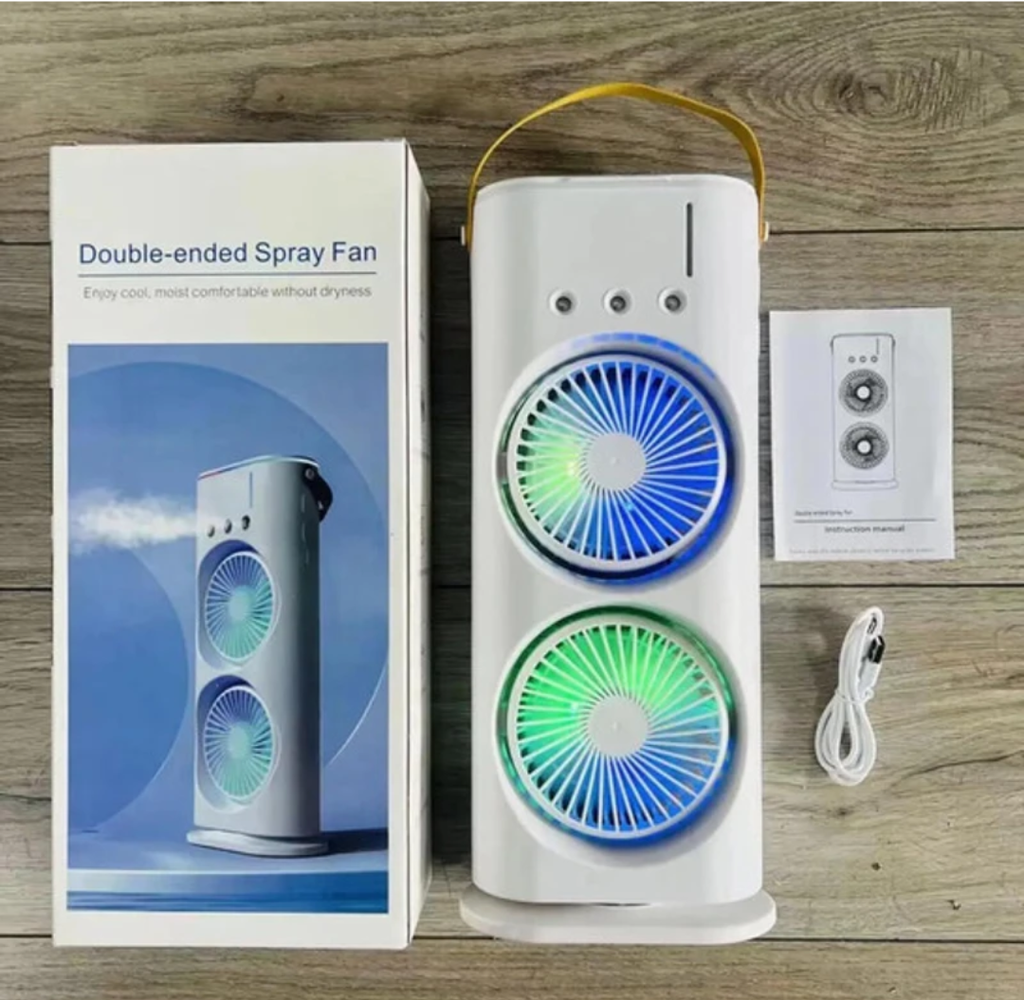 Double Air Cooling Mini AC Fan