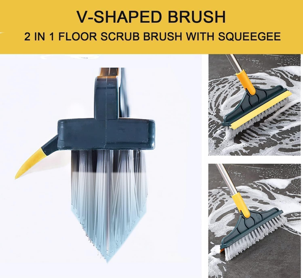 360° Multi-Surface Floor & Tile Cleaning Squeegee Brush