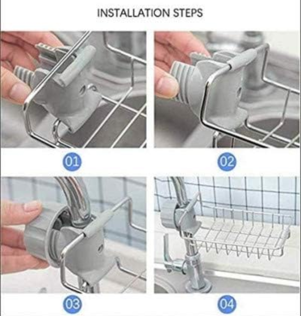 Kitchen Sink Faucet Storage Rack